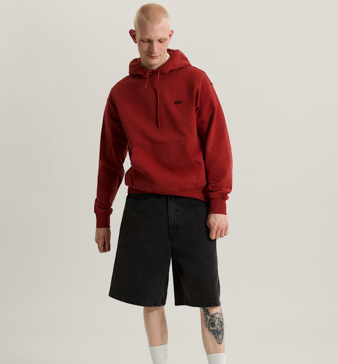 Load image into Gallery viewer, Vans Men's Left Chest II Logo Pullover Hoodie Red VN0010G8H89

