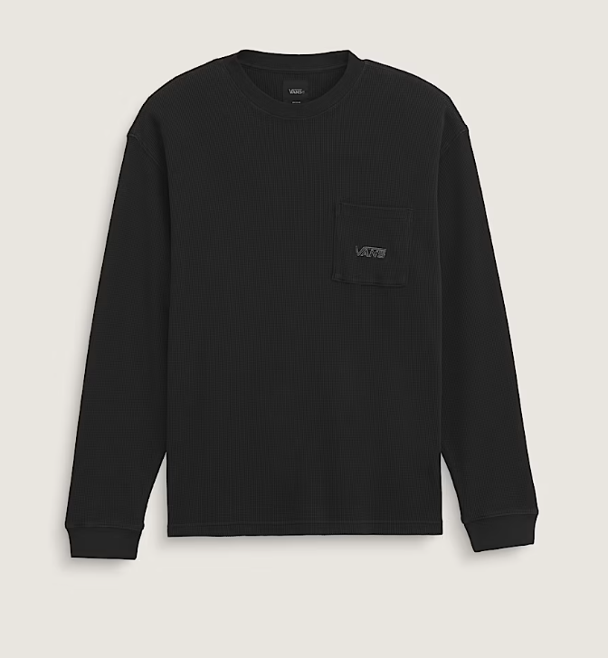 Load image into Gallery viewer, Vans Men's Core Long Sleeve Thermal Sweatshirt Black VN000XG2BLK
