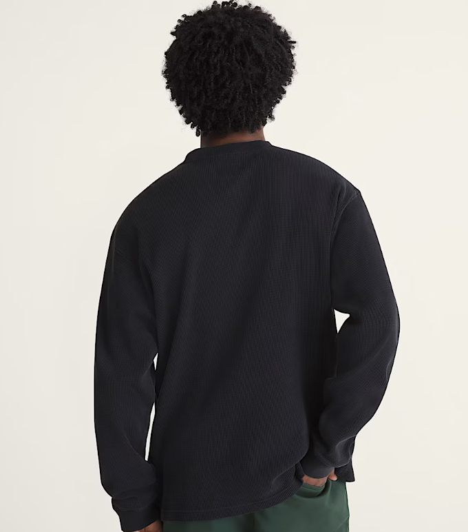 Load image into Gallery viewer, Vans Men's Core Long Sleeve Thermal Sweatshirt Black VN000XG2BLK
