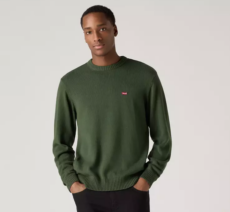 Load image into Gallery viewer, Levi's Men's Classic Housemark Crewneck Sweatshirt Green 0002E0033
