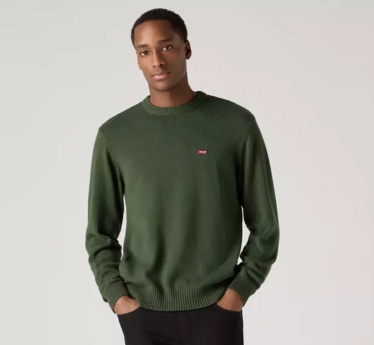 Levi's Men's Classic Housemark Crewneck Sweatshirt Green 0002E0033