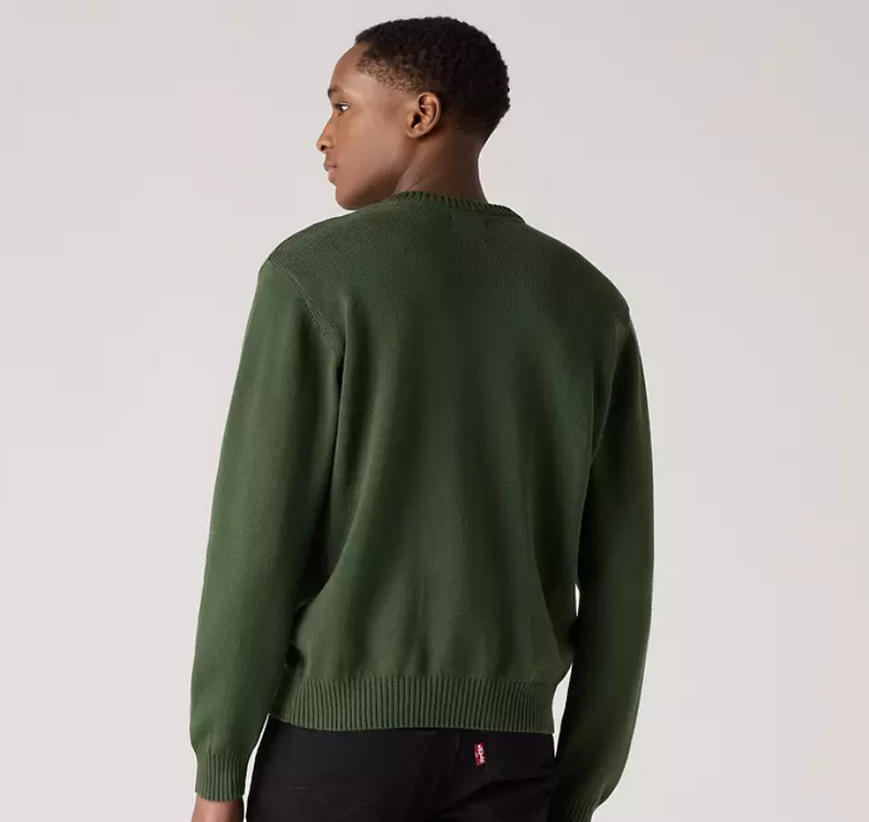Load image into Gallery viewer, Levi's Men's Classic Housemark Crewneck Sweatshirt Green 0002E0033
