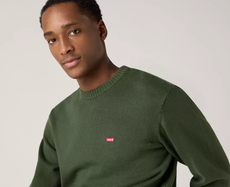 Load image into Gallery viewer, Levi's Men's Classic Housemark Crewneck Sweatshirt Green 0002E0033
