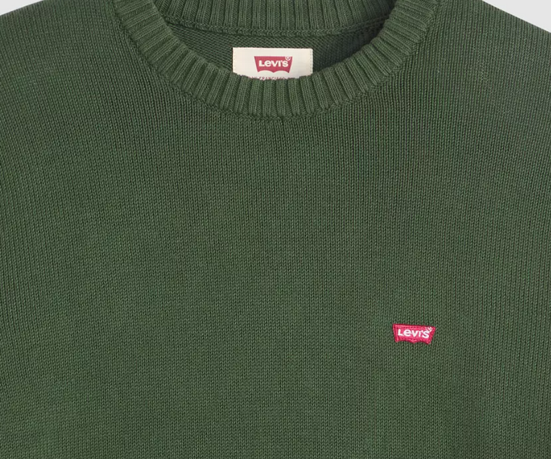 Load image into Gallery viewer, Levi's Men's Classic Housemark Crewneck Sweatshirt Green 0002E0033
