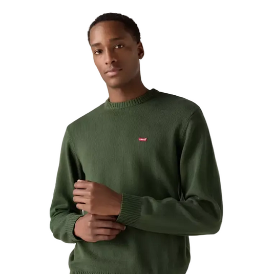 Levi's Men's Classic Housemark Crewneck Sweatshirt Green 0002E0033
