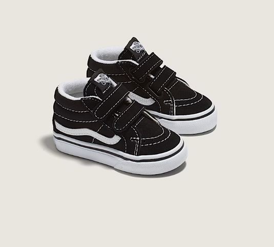 Vans Toddler Sk8-Mid Reissue V Shoes Black/True White VN00018W6BT