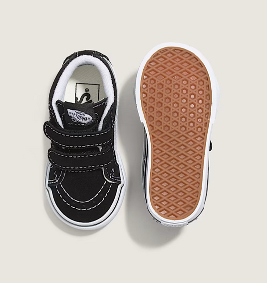 Vans Toddler Sk8-Mid Reissue V Shoes Black/True White VN00018W6BT