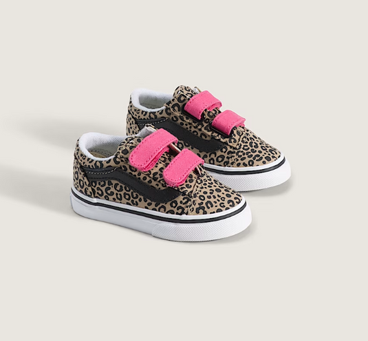 Vans Toddler Old Skool V Shoes Leopard Pop Incence/Pink Velve VN000VB2HO8