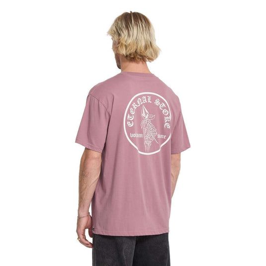 Volcom Men's Eternal Stoke T-Shirt Stone Rose A5012614_SNE
