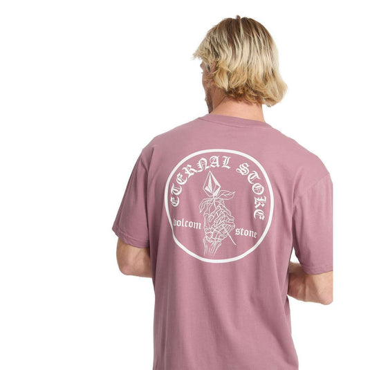 Volcom Men's Eternal Stoke T-Shirt Stone Rose A5012614_SNE