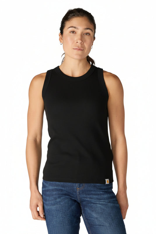 Carhartt Women's TENCEL™ Fiber Series Fitted Ribbed Tank Top Black 107481-N04