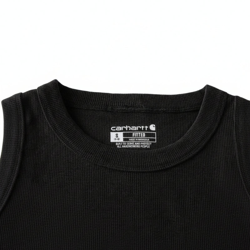 Load image into Gallery viewer, Carhartt Women's TENCEL™ Fiber Series Fitted Ribbed Tank Top Black 107481-N04
