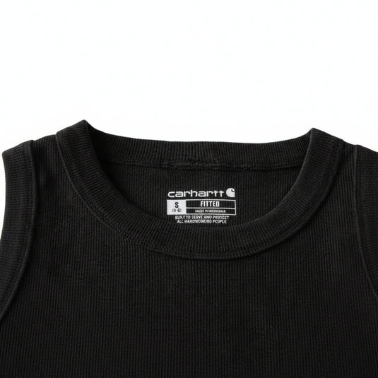 Carhartt Women's TENCEL™ Fiber Series Fitted Ribbed Tank Top Black 107481-N04