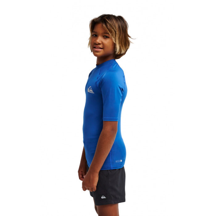 Load image into Gallery viewer, Quiksilver Kid's (8-16) Everyday UPF50 SS Rashguard Blue AQBWR03064-BYC0
