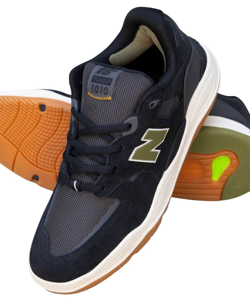 Load image into Gallery viewer, New Balance Men's Numeric Tiago Lemos 1010 Shoes Black/Dark Olivine UN1010A
