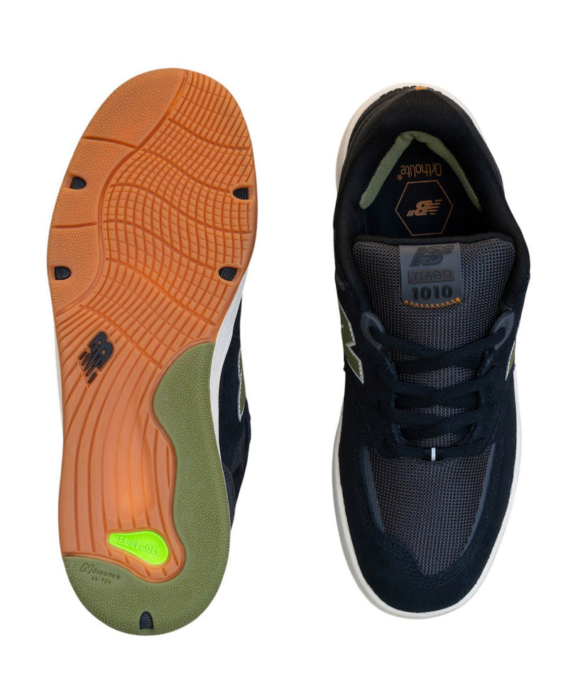 Load image into Gallery viewer, New Balance Men's Numeric Tiago Lemos 1010 Shoes Black/Dark Olivine UN1010A
