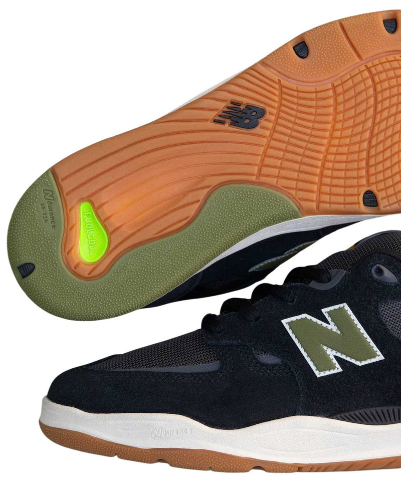 Load image into Gallery viewer, New Balance Men's Numeric Tiago Lemos 1010 Shoes Black/Dark Olivine UN1010A
