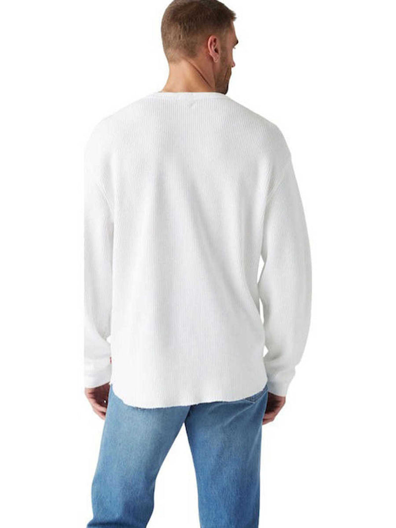 Load image into Gallery viewer, Levi's Men's Long-sleeve Relaxed Thermal Garment Dye Shirt White 009NP-0000
