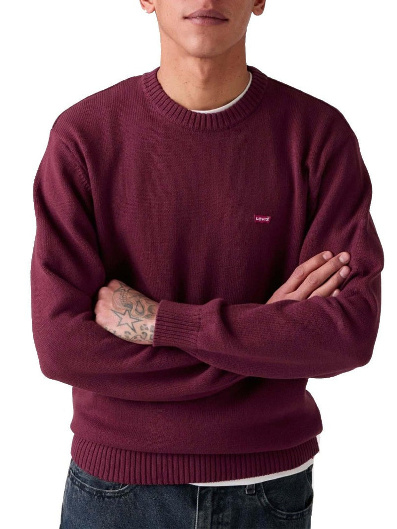 Load image into Gallery viewer, Levi's Men's Classic Housemark Crewneck Sweatshirt Red 0002E0015
