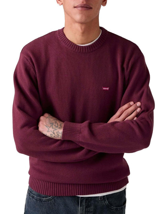 Levi's Men's Classic Housemark Crewneck Sweatshirt Red 0002E0015