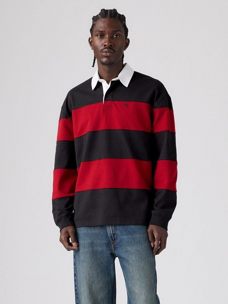 Load image into Gallery viewer, Levi's Men's Pieced Union Rugby Sweatshirt Multi 0087B0001
