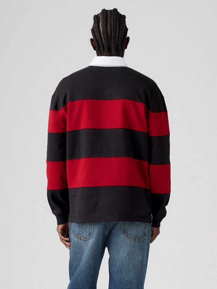 Load image into Gallery viewer, Levi's Men's Pieced Union Rugby Sweatshirt Multi 0087B0001
