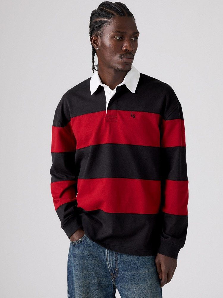 Load image into Gallery viewer, Levi's Men's Pieced Union Rugby Sweatshirt Multi 0087B0001
