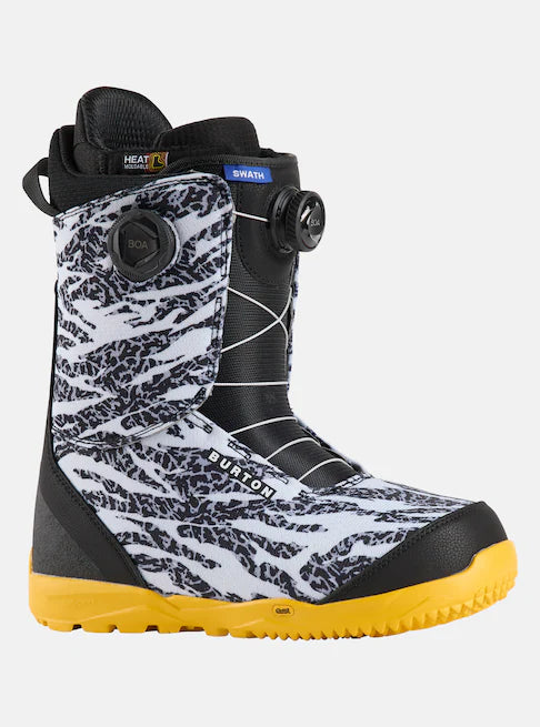 Burton Men's Swath BOA® Snowboard Boots Zebra/Goldenrod 13178010961