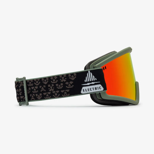 Electric Men's HEX Goggles (Bonus Lens Included) Drama Moss Black/Red Chrome EG3324105-RDCH