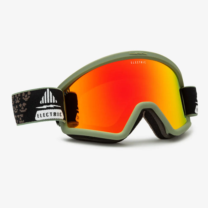 Electric Men's HEX Goggles (Bonus Lens Included) Drama Moss Black/Red Chrome EG3324105-RDCH