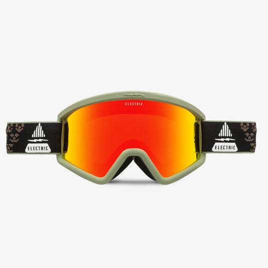 Electric Men's HEX Goggles (Bonus Lens Included) Drama Moss Black/Red Chrome EG3324105-RDCH