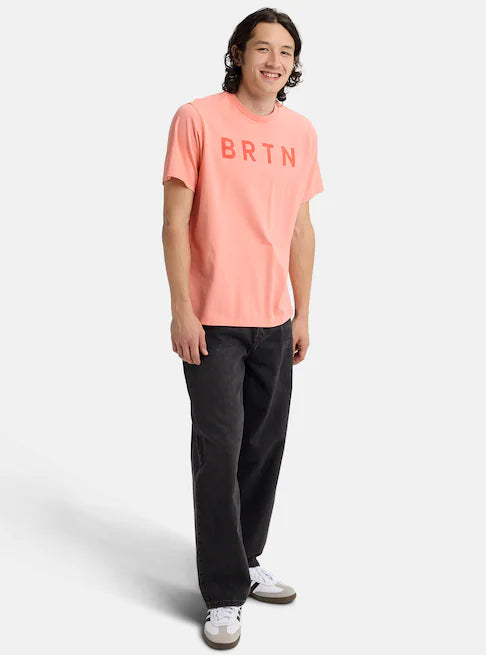 Load image into Gallery viewer, Burton Unisex BRTN Short Sleeve T-Shirt Sunrise Coral 203751CEYV
