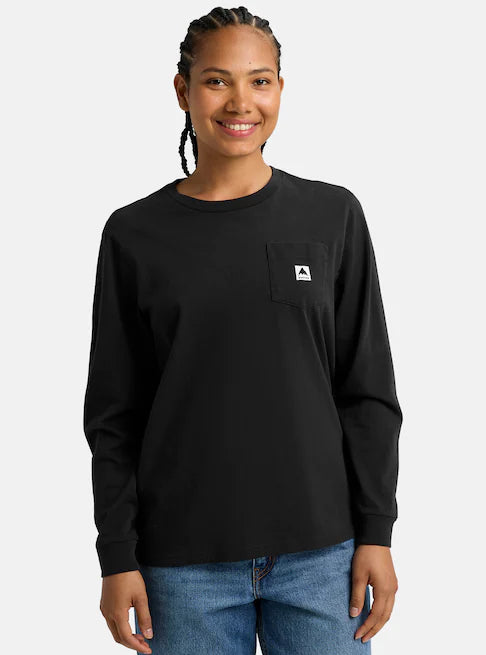 Burton Unisex Colfax Long Sleeve T-Shirt True Black 2039318A04