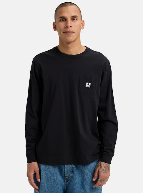 Burton Unisex Colfax Long Sleeve T-Shirt True Black 2039318A04