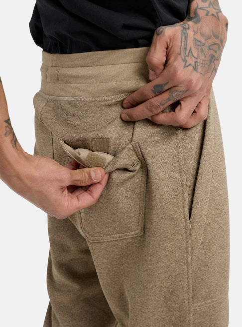 Load image into Gallery viewer, Burton Men&#39;s Oak Fleece Pants Summit Taupe Heather 2059419EYR
