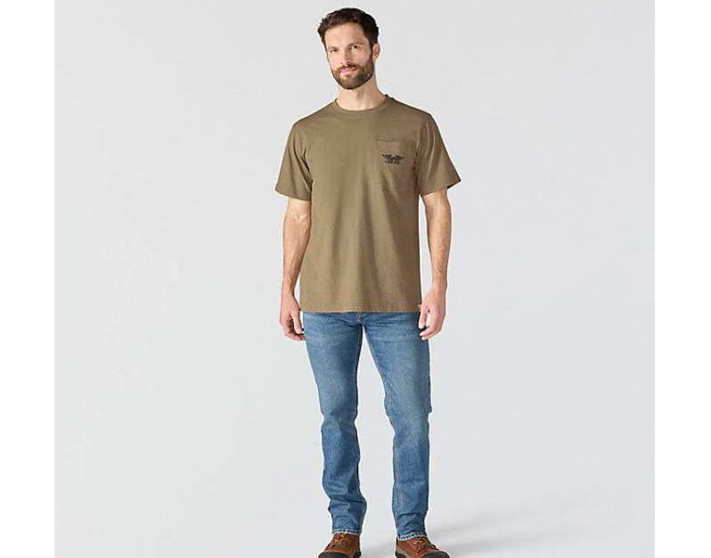 Load image into Gallery viewer, Carhartt Men's Irvine Relaxed Hardwork Eagle T-Shirt Night Fatigue Heather 107777-GR8
