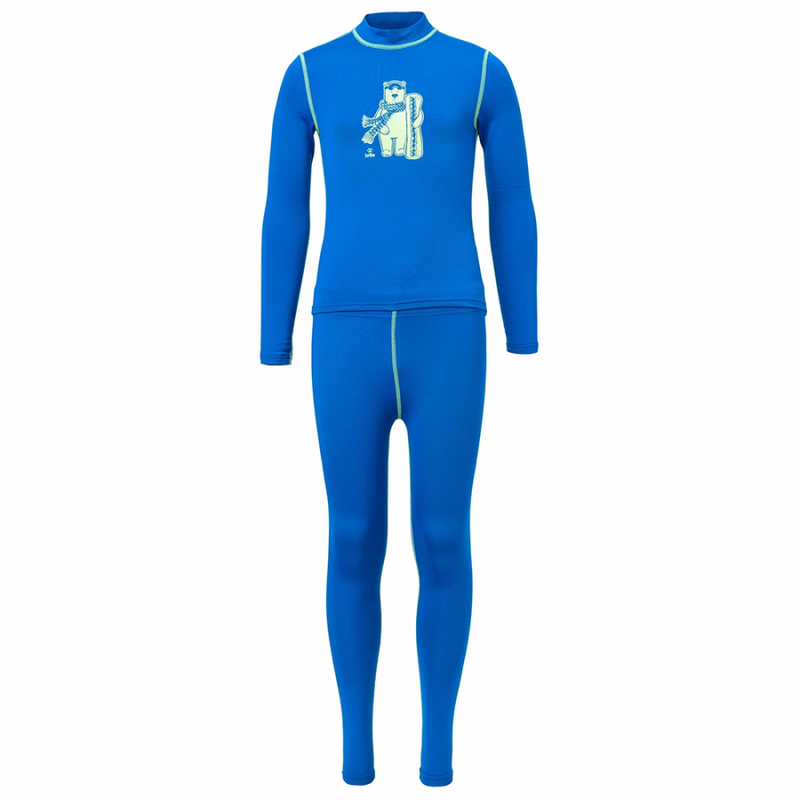 Load image into Gallery viewer, Brille Kid's Warm Base Layer Set Blue SD231106-BLU
