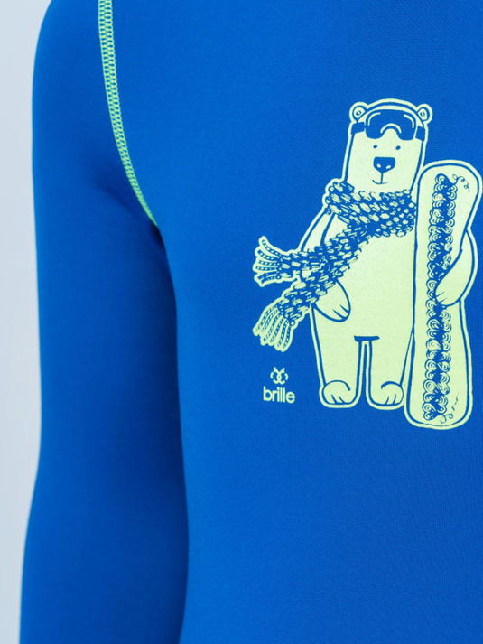 Brille Kid's Warm Base Layer Set Blue SD231106-BLU