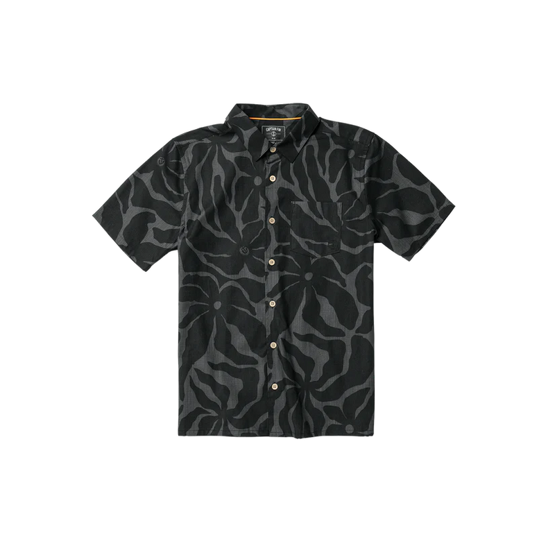 Load image into Gallery viewer, Captain Fin Men&#39;s Palm Wrap Shirt Black 21A0412400_BLK
