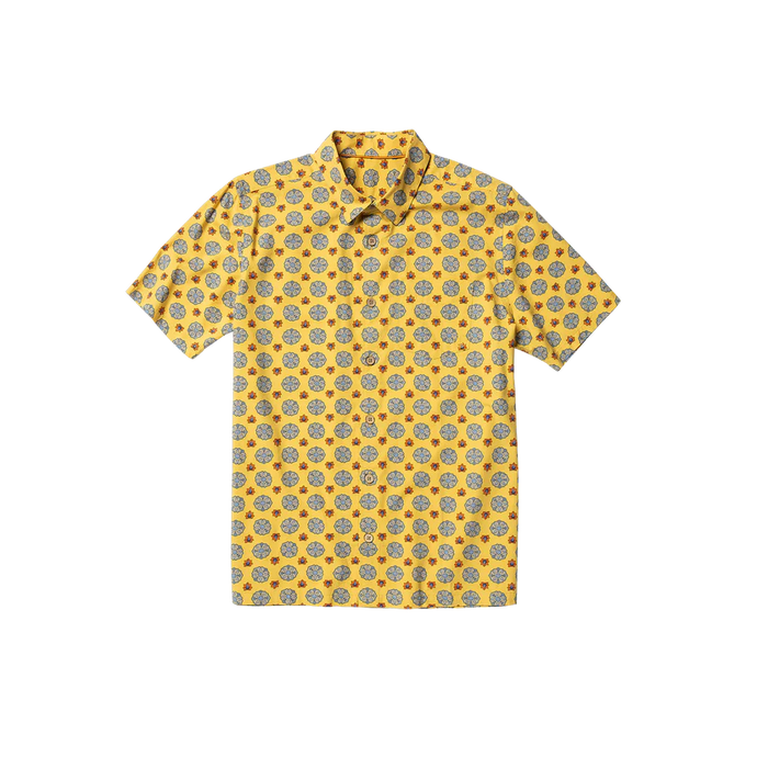 Captain Fin Men's Paisley Pusher Shirt Mineral Yellow 21A0412401_MYL