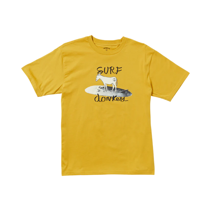 Captain Fin Men's Surf Donkeys Short Sleeve T-Shirt Mineral Yellow 21A3512505-MYL