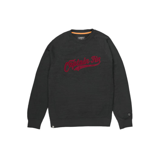 Captain Fin Men's Day Skipper Crew Sweatshirt Black Heather 21A4632400-BKH