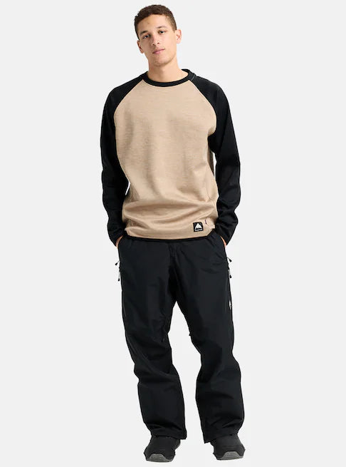 Load image into Gallery viewer, Burton Men&#39;s Crown Weatherproof Crewneck Fleece Sweatshirt Summit Taupe Heather/True Black 2202215E4M
