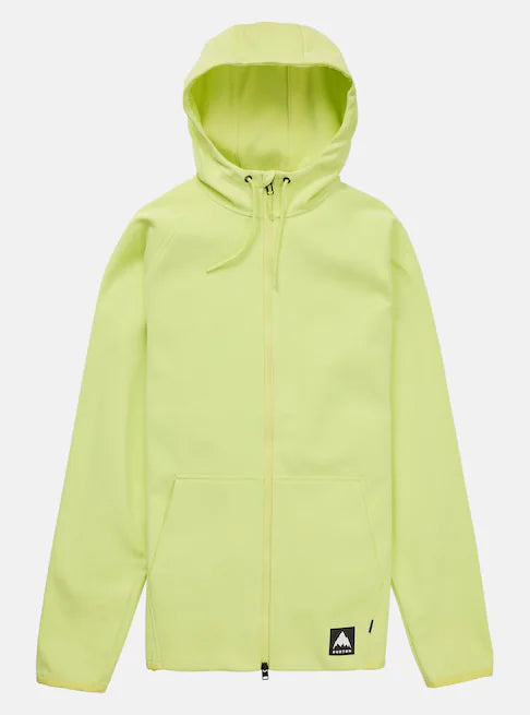 Burton Men's Crown Weatherproof Full-Zip Fleece Hoodie Glow Yellow Green 2202316E1T
