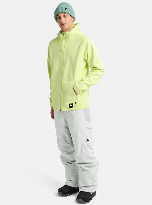 Burton Men's Crown Weatherproof Full-Zip Fleece Hoodie Glow Yellow Green 2202316E1T