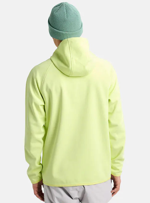 Burton Men's Crown Weatherproof Full-Zip Fleece Hoodie Glow Yellow Green 2202316E1T
