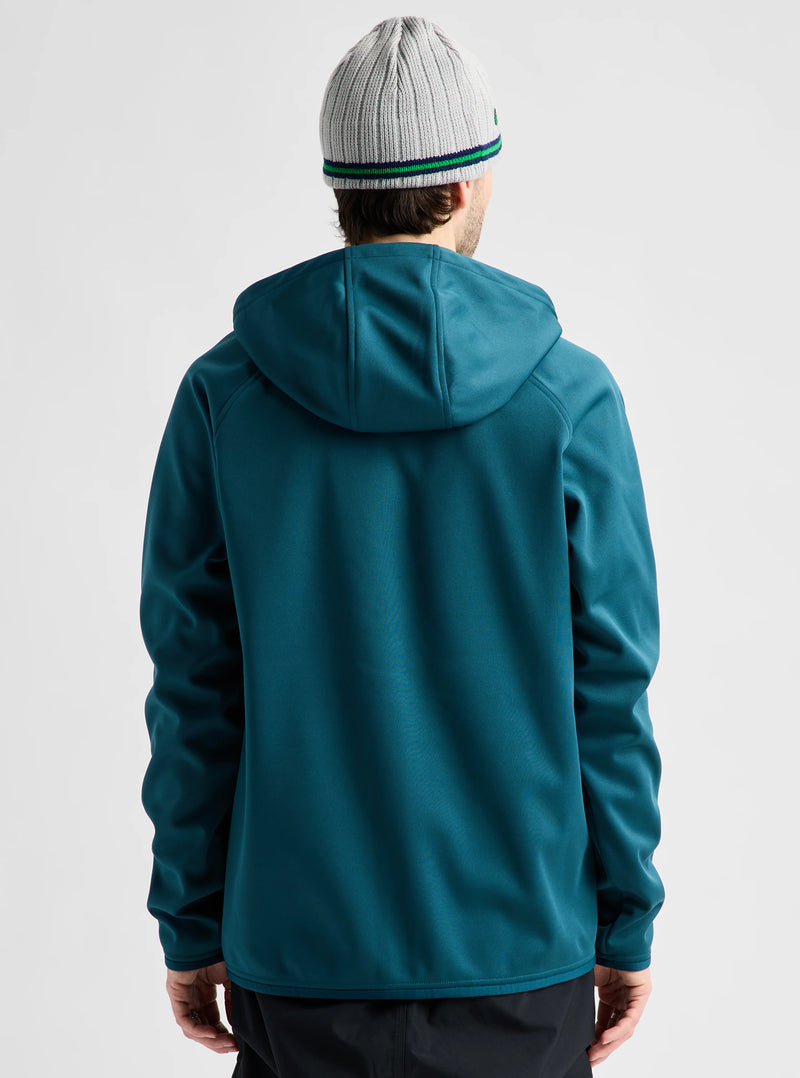 Load image into Gallery viewer, Burton Men's Crown Weatherproof Full-Zip Fleece Atlantic Teal 2202316E9K
