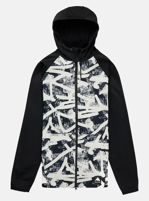 Load image into Gallery viewer, Burton Men's Crown Weatherproof Full-Zip Fleece Hoodie City Streets/True Black 2202316EU0
