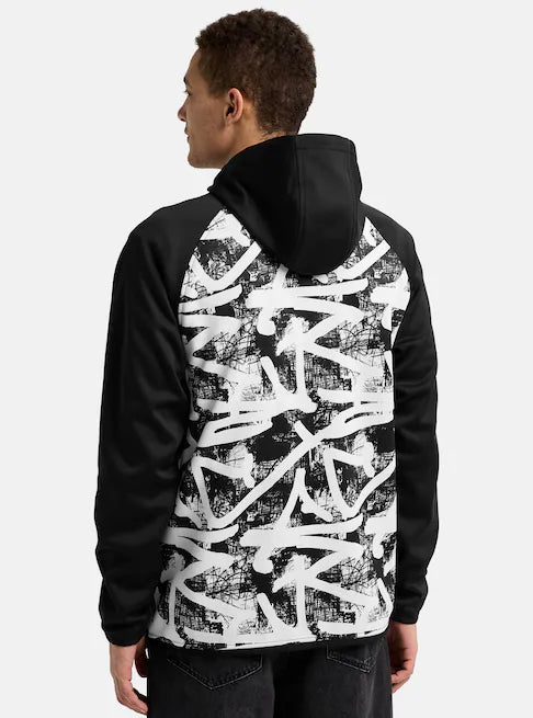 Load image into Gallery viewer, Burton Men's Crown Weatherproof Full-Zip Fleece Hoodie City Streets/True Black 2202316EU0
