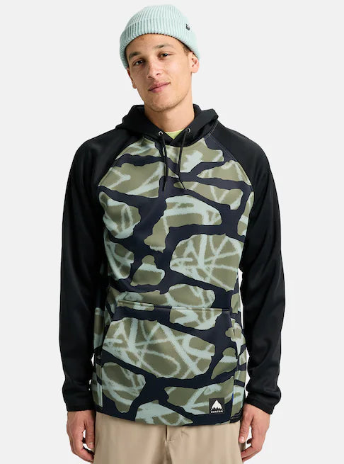 Burton Men's Crown Weatherproof Fleece Pullover Graffiti Camo/True Black 2202417EWO